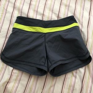 Lululemon Grey and Green shorts
